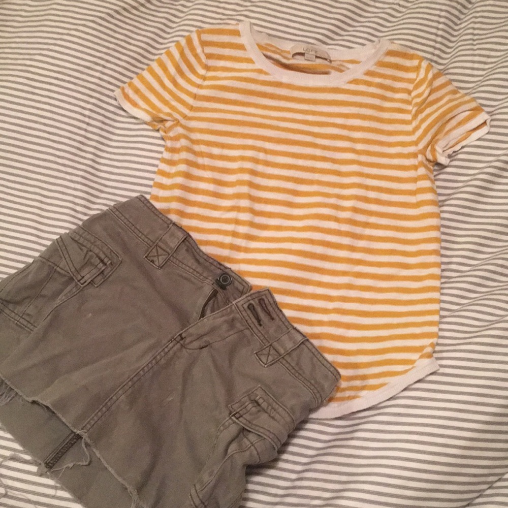 Loft striped knit top